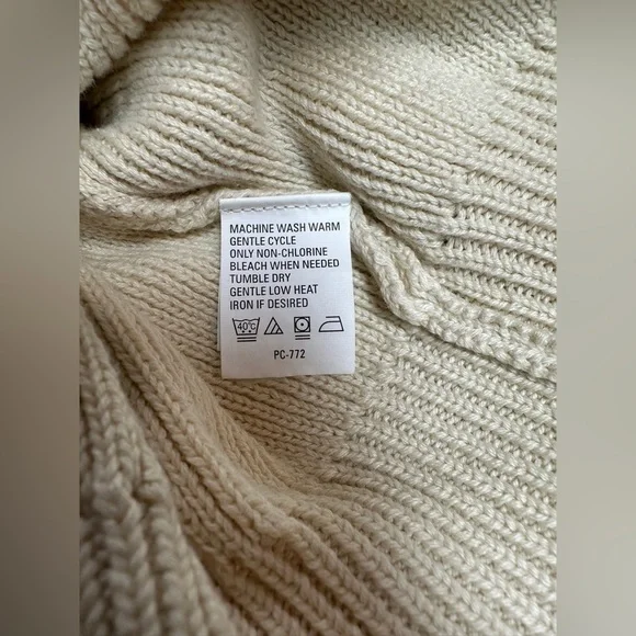 Arrow Brand Men’s Sz Large Heavier Weight Sweater Windowpane Design Cream Color - Picture 7 of 7